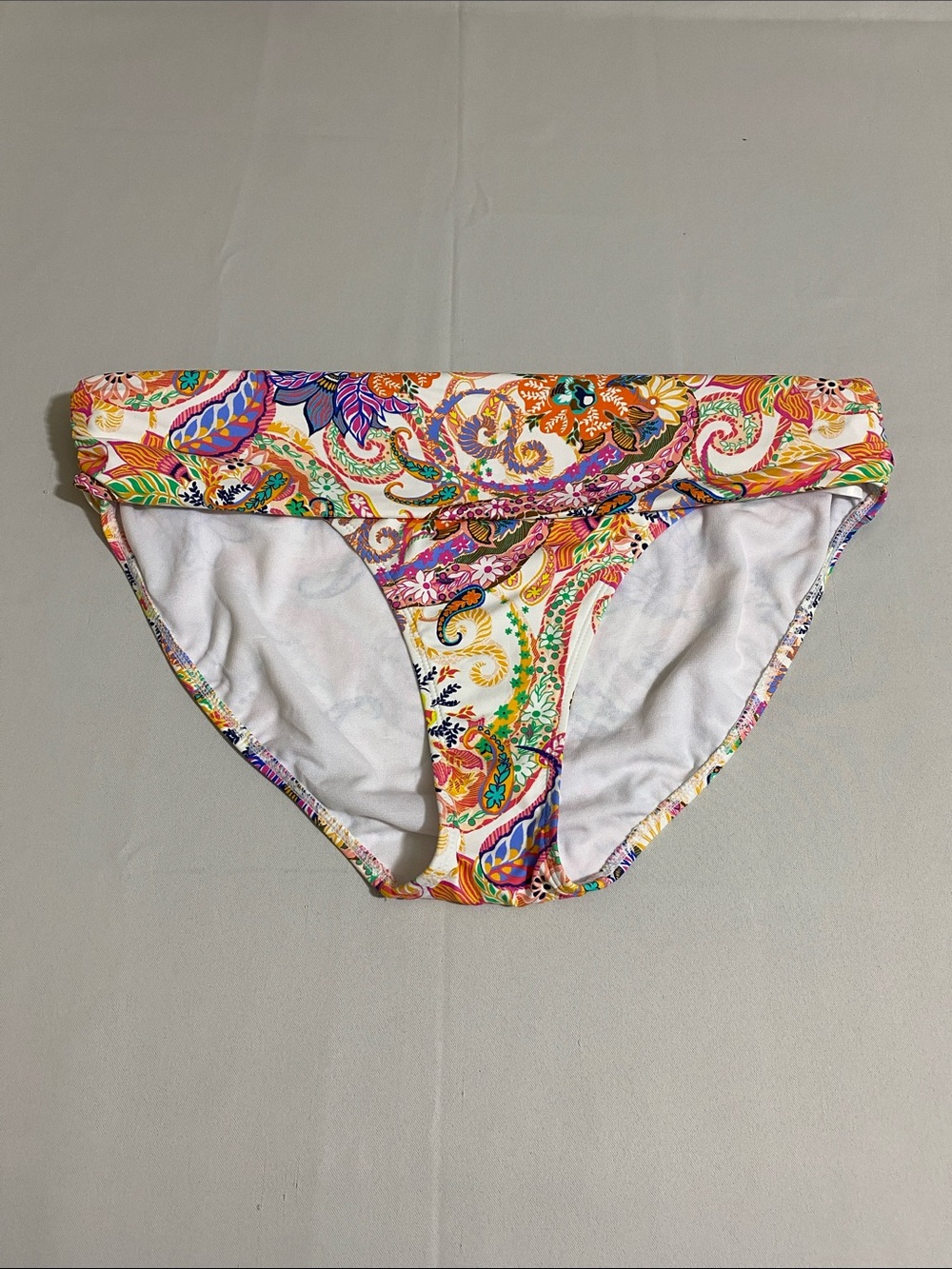 POLO RALPH LAUREN Majestic Paisley Print Fold-over Bikini Bottom Size 16
